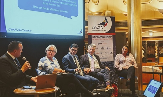 Image:Nautilus director of legal Charles Boyle, second from right, at the ISWAN seminar. Image: ISWAN