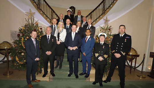 Image:The 2021 Merchant Navy Medal awardees. From left to right. Rear: Mr Roy Leslie Glencross, Captain John L. David, Mr Simon Jeremy (Jebb) Kitchen, Captain Brian Cushing. Second row: Dr Phillip Belcher, Chief Mate Christopher Scothern, Ms Claire Womersley, Captain Bryan Jennings. Front: Mr Ian Kelly, Mr Gordon Foot, Captain Susan Thomson, Maritime Minister Robert Courts MP, Captain Vishal Kumar, Captain Eric Smith, Mr Paul Owen. Image: Mark Dalton