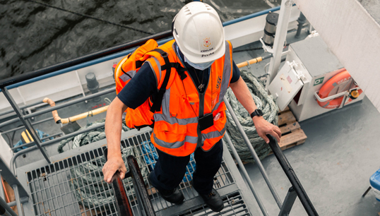 Image:Over 140 charities have been invited to take part in the new maritime welfare charity sector study. Image: Stella Maris -  a chaplain at work