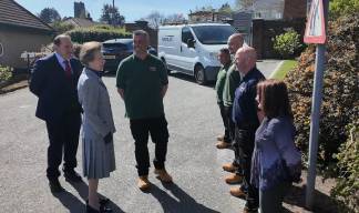 Image:HRH The Princess royal is introduced to ground staff by the director of welfare and care Andrew Jones during the Nautilus House opening in April 2025. Image: Nautilus International