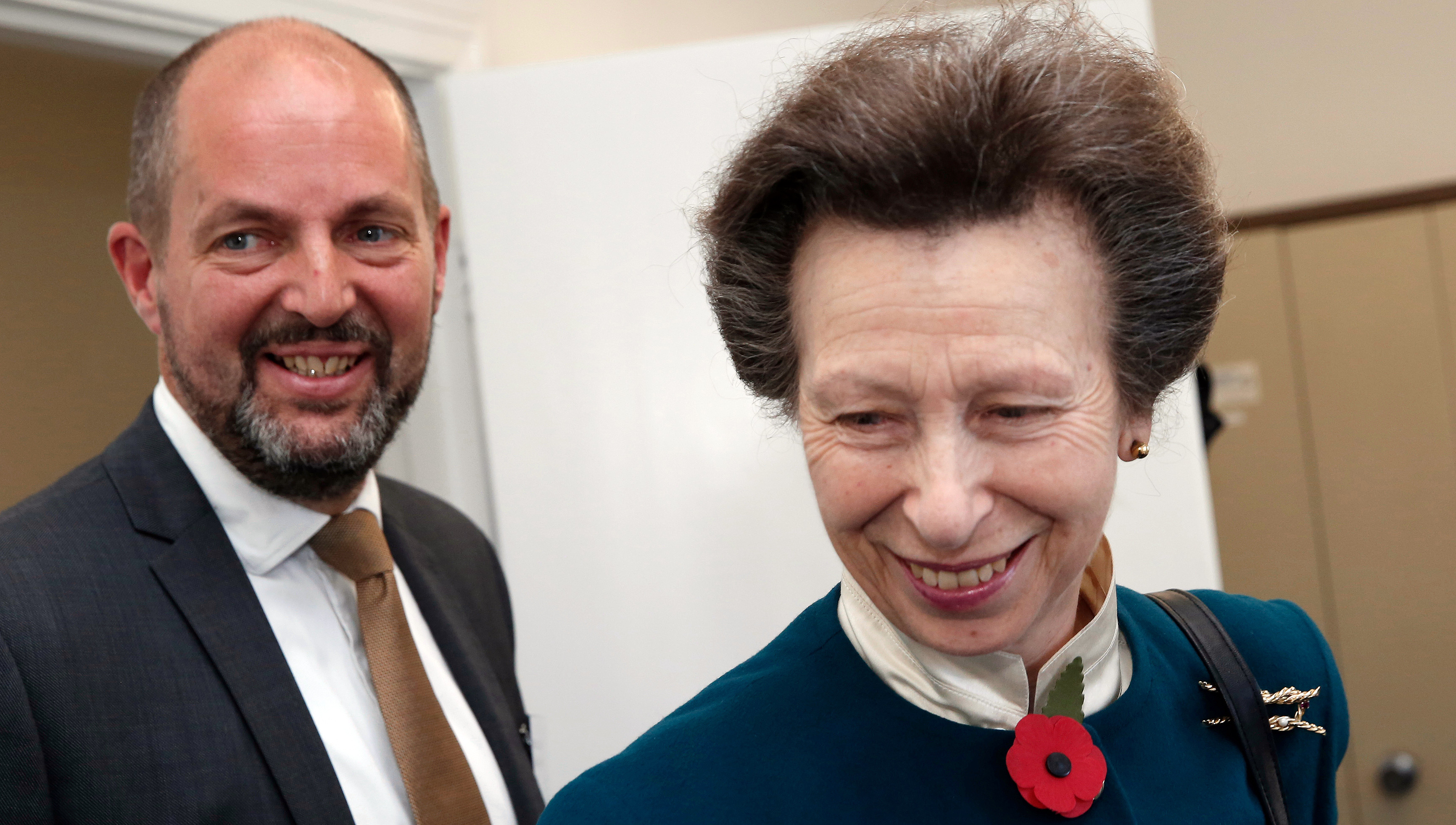 Image:The Princess Royal met SAIL manager Miles Cowley (left) when she attended the seafarer advice charity's refurbished headquarters. 