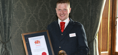 Image:An Individual Commendation went to Peter Paterson, skipper of Silver Dawn.