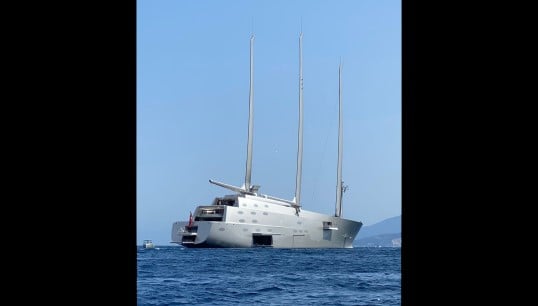Image:On 11 March Italian authorities seized Sy A, a superyacht owned by Russian businessman Andrey Melnichenko, as part of EU sanctions. Image Wikimedia Commons/Saggittarius A