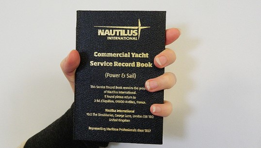Image:The Service Record Book was printed before the Union's office move, so the address inside is no longer correct. Image: Nautilus International