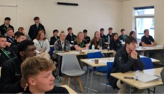 Image:UKSA cadets listen to the presentation. Image: Nautilus International