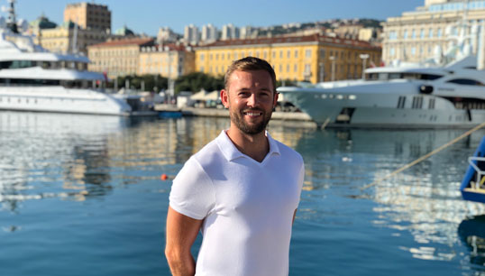 Image:Second officer and Nautilus General Purposes Committee member Michael Toop knows first-hand how important a service that provides round the clock and confidential support to yacht crew will be.